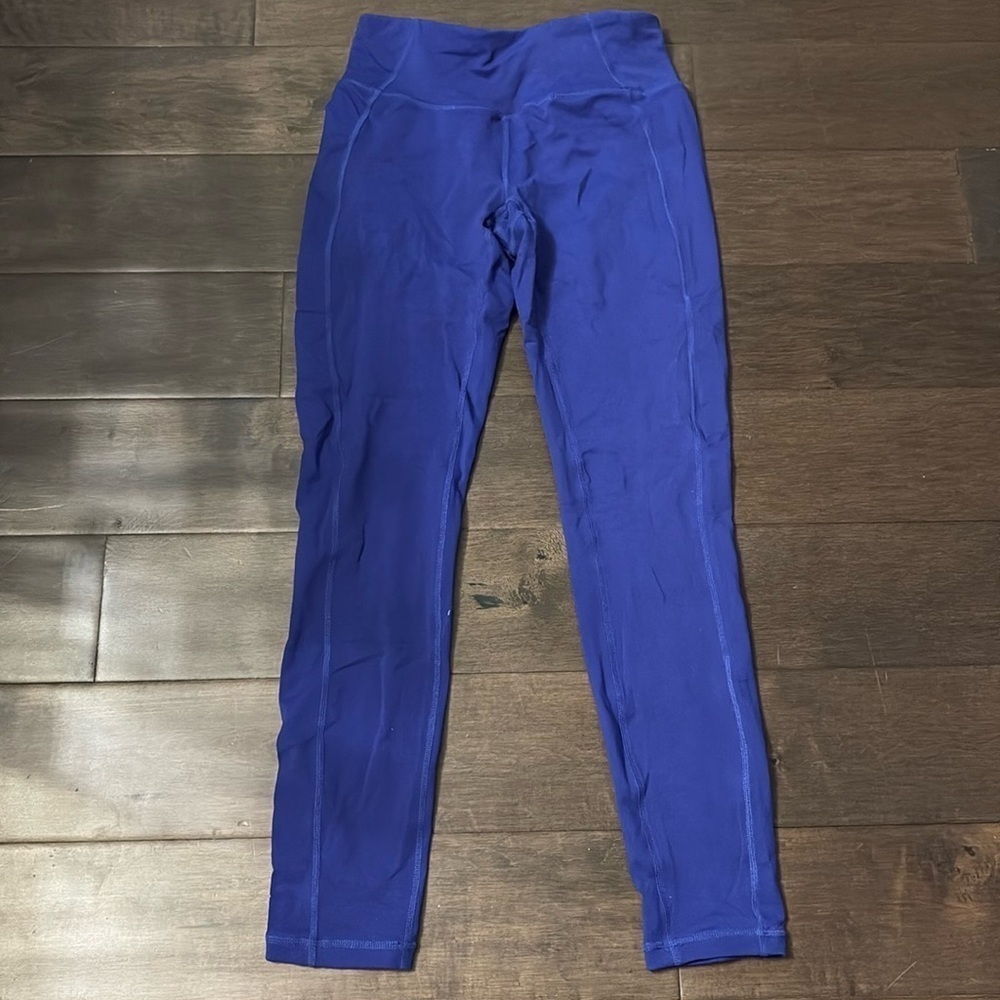 Hyba workout leggings, small, royal blue, small pocket in waistband